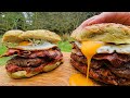 THE BEST CAMPFIRE BREAKFAST: Pro Level Bagel | Relaxing ASMR in Nature