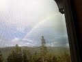 A rainbow in the mountains