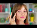 4K HOW TO SNEAK MAKEUP AT MONSTER SCHOOL || Genius Hacks Ideas by 123 Go!