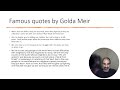 Who is Golda?  A short biography.