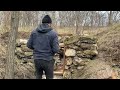 Building a secret survival dugout | Underground shelter made of stone