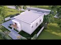 Modern House design low bubget | 8.6mx9.5m with 2 bedroom