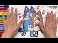 Draw And Color Bluey And Bingo For Kids | Drawing For Kids