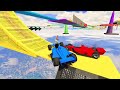 SHINCHAN AND FRANKLIN TRIED THE SPINNING SPIKE SAW CAR RIPPING APART PARKOUR CHALLENGE GTA 5