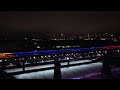 High Level Bridge lit up in Mauritian Colours for Independece Day March 12 2022.