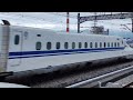 Tokaido Shinkansen passing through Shin-Fuji Station.high speed bullet train N700S,N700系高速通過