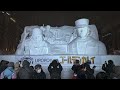 🇯🇵Sapporo Snow Festival 2024 Odori Venue Night Walk / Hokkaido Japan [4K HDR Binaural ASMR]