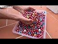 1000 Marbles  Super Slide Marble Run Race vs Water Balloons | Colorful Pop Tubes | ASMR Whirlpool 3A