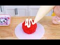 HI BARBIE 💖 Wonderful Miniature Buttercream Pink Cake Decorating With Barbie 💖 Mini Cakes Making