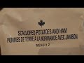 Canadian IMP, unboxing of a 2020 menu #2 Scalloped Potatoes and Ham