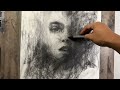 CHAOS TO BEAUTY CHARCOAL DRAWING