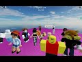 Playing jenga in Roblox!