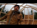 Installing MASSIVE TIMBER BEAMS In Our Cabin! | Cabin Build - Ep. 5