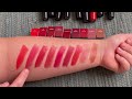 MAC COSMETICS LUSTREGLASS SHEER-SHINE LIPSTICK HAND SWATCHES