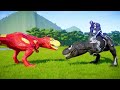 All Big Superhero Dinosaurs Battle in Jurassic Word!Spider-Man Superhero Dinosaurs!I-Rex vs Godzilla