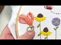 How to Bucilla Stamped Embroidery Kit || Flower  Butterfly …