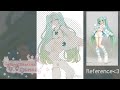 Drawing miku figures!//day 1