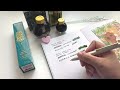 unboxing FERRIS WHEEL PRESS fountain pen inks & ballpoint pen 🌱 calligraphy pen ink swatches