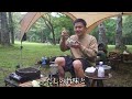 Camping In The white birch forest after the rain,Bushcraft Camping,Japanese camping food