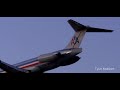 American Airlines MD-80 Night landing at San Jose International Airport