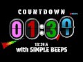 15 minute countdown bounce circle flip clock  with simple beeps timer alarm🔔