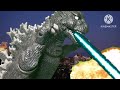Godzilla stop motion made in kinemaster
