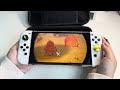 unboxing white nintendo switch oled model + cute accessories + bags | tips | shopee malaysia