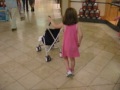 Pushing stroller with sass