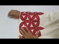 Cutwork Flower Embroidery Tricks  simple sewing machine _شلوار میں پھولوں کی پتیوں کا  ڈیزائن بنائيں