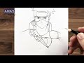 How to Draw Kakashi Hatake | Drawing anime step by step