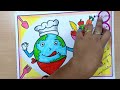 World Food Day Drawing | World Health Day Poster | Eat safe Eat Healthy | Balanced Diet Poster