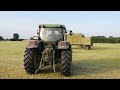 John Deere 6310 beim Quaderballen verladen 18.6.23