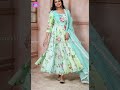 Beautiful Floral Print Anarkali Suit Designs | floral print anarkali dresses | frock ke design