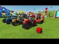 TRANSPORTING BIG HONDA MOTOR with MINI JOHN DEERE TRACTORS! HARVEST POTATO w/ BIG HONDA MOTOR! FS22