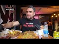 TRYING TO BEAT A 12LB BURGER CHALLENGE WITH 100 PIECES OF CHEESE | Joel Hansen