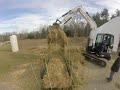 Timelaps of Putting straw on strawberries (Mulching the bed for fall 2017)