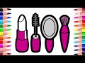 How to draw makeup, easy and simple, step by step