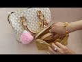 What's in My bag - LV Speedy inspired Damier Azur purse