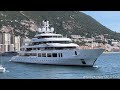 INFINITY, 117m Oceanco Built Superyacht Departing Gibraltar 4K