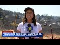 Destruction of fast-moving French Fire shown at first daylight in Mariposa