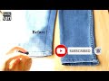 DIY Fast & Easy Way to Shorten Jeans Length without Cutting || How to Shorten Jeans by Hand Tutorial