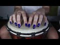 ASMR Bongo Drum (No Talking) - Gentle Tapping & Scratching with Long Nails