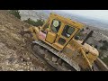 Caterpillar D7g Bulldozer Faces Death While Cutting Slopes #caterpillar #bulldozer #cat