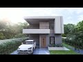 (7x10 Meters) Modern Small House Design | 4 Bedrooms Modern House Tour | 2 Story House