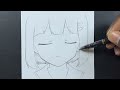 Cute anime drawing | how to draw cute anime girl step-by-step