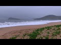 Ocean Waves Crashing at Stormy Beach w/ Sea Rain | Relaxing Sounds for Sleep & Tinnitus: Brown Noise
