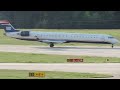 US Airways Express Bombardier CRJ-900 landing at RDU