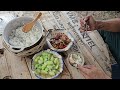 Simple rice meal with braised meat and stir-fried luffa from #farmingvochanhtin