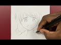 Easy anime drawing | how to draw cute anime girl step-by-step