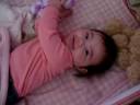 Hailey waking up in her crib 6 months old.MOV